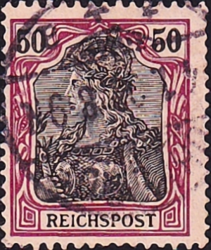Германия , рейх . 1899 год . Германия с императорской короной . Каталог 1,80 фунтов